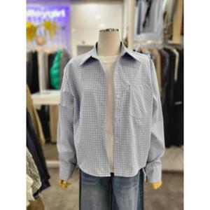 밸리걸 세이브존01 봄 블루 체크 베이직 셔츠 870030