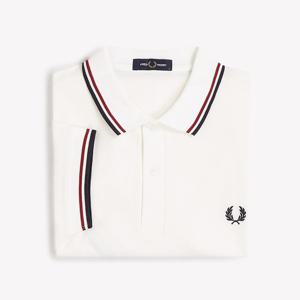 [공식] [M3600] 트윈 팁 프레드페리 셔츠 - 스노우화이트/번트레드/네이비 AFPM2G93600-T60