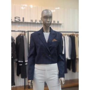 제시뉴욕 세이브존05 더블버든 캐주얼 체크패턴 크롬 재킷 BF3-NRJQ0040NYM