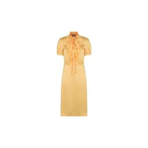 프라다 반소매 러플 미디 드레스 P3R40SOOO19CR F0061 TP977091274