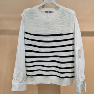 라티움 HC34 소매셔츠배색신축성 좋은니트 T2613sw23