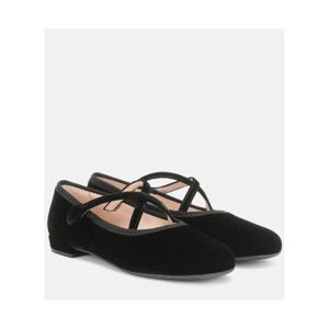 미우미우 벨벳 발레 플랫 P00404196