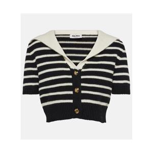 미우미우 크롭 캐시미어 카디건 P00897956