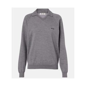 미우미우 버진 울 폴로 스웨터 P01175465