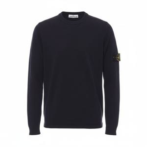 스톤아일랜드 남성 와펜 패치 롤업 크루넥 니트 (8015532B9 A0020 24S)