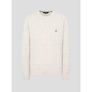 빈폴맨 (BC5951E050) Essential 남녀공용 케이블 라운드 니트 BC5951E050