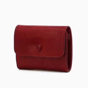 [헤지스ACC]레드 단색 소가죽 반지갑 HIWA6E821R2