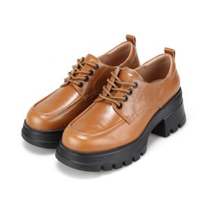 [바바라] 소가죽 베이직 몰드 여성 더비슈즈 6cm BBJ144BR BBJ144