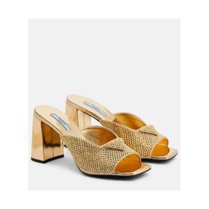 프라다 크리스털 임벨리시드 뮬 P00756513