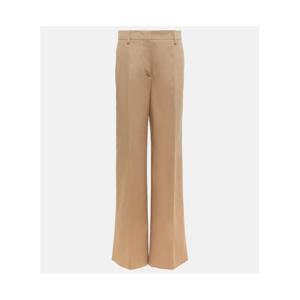 프라다 하이라이즈 코튼 블렌드 팬츠 P00695297