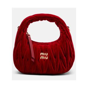 미우미우 Wander 미니 벨벳 탑 핸들 백 P01147463