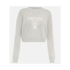 프라다 버진 울 캐시미어 크롭 스웨터 P00778329