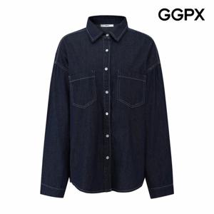 [GGPX] 투 포켓 스티치 데님 셔츠 (GQ3SH040F)