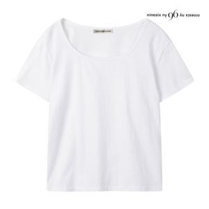 나인식스뉴욕  딥 스퀘어넥 코튼 반팔 티셔츠 (NQ4TS007M0)