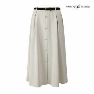 [나인식스뉴욕] 백 밴딩 벨트 세트 주얼리 버튼 스커트 (NQ4SK001M0)