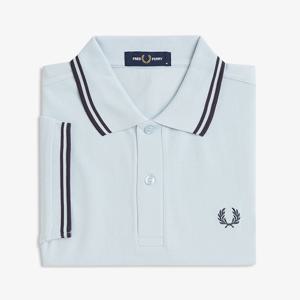 [공식] [M3600] 트윈 팁 프레드페리 셔츠 - 라이트아이스/앵커그레이 AFPM2613600-03C