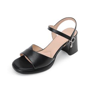 엠.무크 아라벨 소가죽 큐빅 플랫폼 샌들 블랙 516623505AA