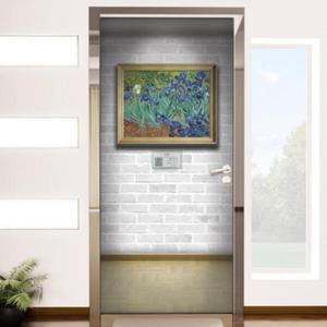 아트박스/꾸밈 io409-빈센트 반 고흐_붓꽃2_현관문방문시트지