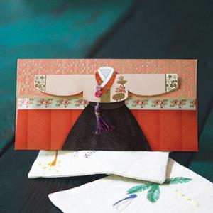 돈봉투/용돈봉투/상품권봉투/ 연꽃 한복봉투 FB209-5