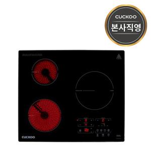 본사직영) 쿠쿠 CIHR-A301FB 3구 하이브리드 전기레인지