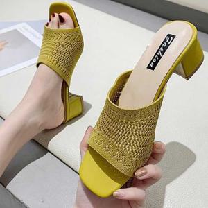 여자 여름 슬리퍼 구두 뮬 샌들 토오픈 컬러 메쉬