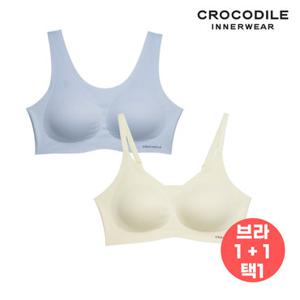 [크로커다일] 에어로쿨 인견쉘론 U/V/스트랩 심리스브라 1 +1종 택1