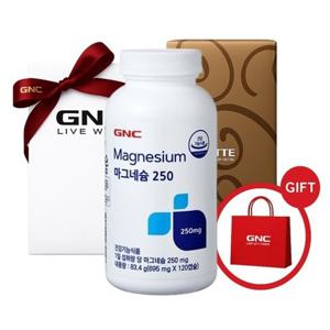 [지앤씨][GNC] 마그네슘 250mg (120캡슐/총120일분)
