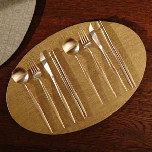 [놋담][백화점 선물포장] 놋담 방짜유기 커트러리 양식 디너 2인 풀세트 (10P)