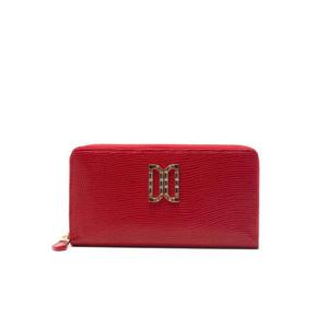 [닥스ACC][선물포장] 레드 가죽 스와로브스키 DD로고장식 지퍼돌이 장지갑 DCWA2F285R2