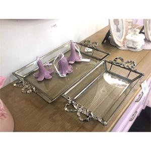 [꼬떼따블] 프렌치 엔틱 유리트레이 (소)-HB10713