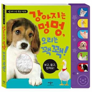 강아지는 멍멍, 오리는 꽥꽥  - 소리 나는 촉감 사진책 (보드북)