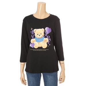 [뱅뱅]여성 테디베어 7부 티셔츠 (NTL265)