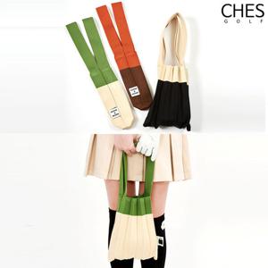 올프 여성골프 플리츠 미니 니트가방