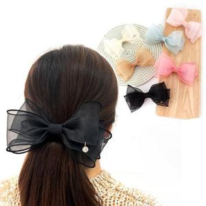 [아랑로랑] 샤방트리플빅리본 논슬립 자동핀 헤어핀