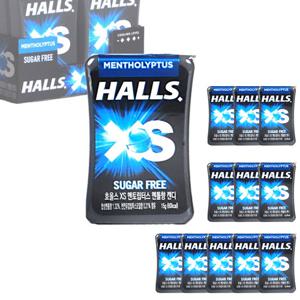 HALLS 호올스 XS 멘톨 사탕 졸음방지 미니 캔디 멘톨립터스 12개