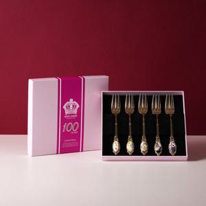 [로얄알버트]100주년 디저트 포크(대)-전기 5P 세트