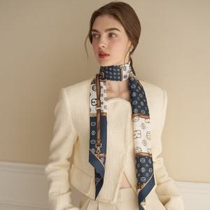 [케이스+쇼핑백] 엘르 마리벨트스키니 실크 방도 스카프 SE349S301