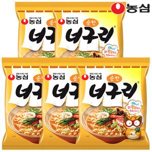 농심 너구리순한맛×5개
