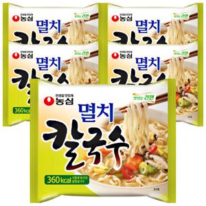 농심 멸치칼국수×5개