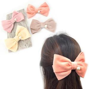 [아랑로랑] 부들이 빅리본 논슬립 자동핀 헤어핀