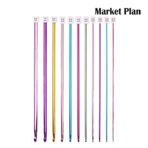 마켓플랜 뜨개질 비비드 롱 코바늘 11종 세트