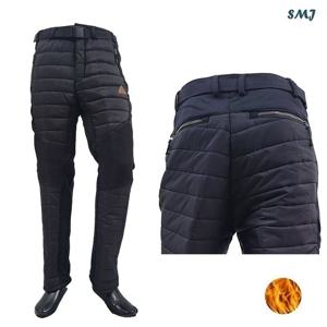 SMJ388k 남자 기모 패딩 바지 중년 남성 겨울 바지