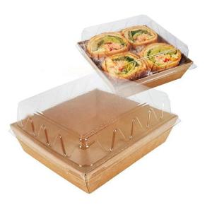 이지앤456 정사각 테이크아웃 용기 종이도시락 5개