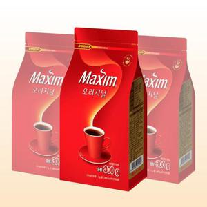 맥심 오리지날 커피 리필 300g x 3개 블랙커피