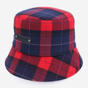 [닥스(모자)]여성 와펜장식 체크 버킷햇 DK37WBK009