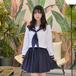 [교복몰]교복몰 러블리리본 네이비 일본여고생 세라복 긴팔