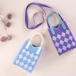 [라일리] Rly 다이아몬드 니트백 미니 크로스백 토트 캐주얼 미니백