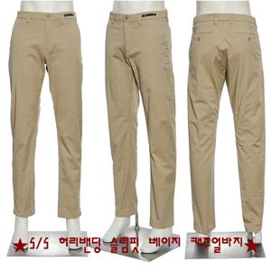 [레노마캐주얼]S/S 허리밴딩 전체스판 아주편안한 슬림핏 면바지 베이지컬러  RPIPBP08A EK3653