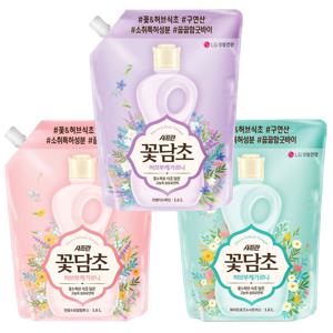 [엘지생활건강][샤프란] 꽃담초 부케가르니 섬유유연제 리필 1.6L 3종 중 선택1