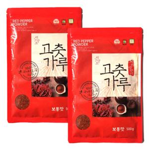2025년 국산 예천 태양초 고춧가루 보통맛 500g 2봉